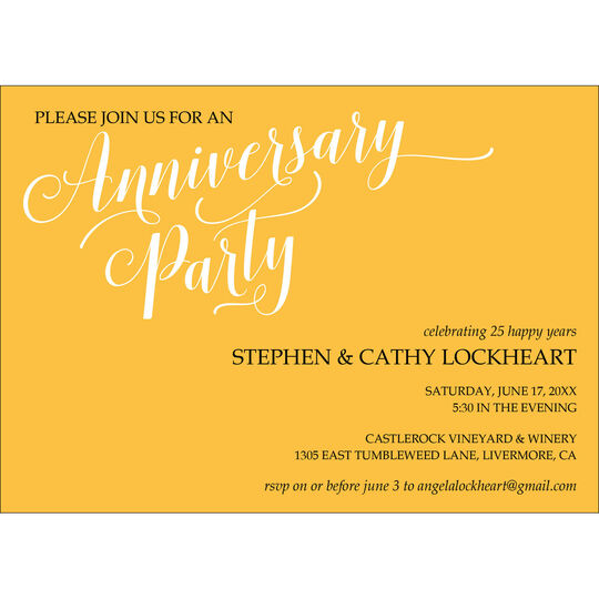 Anniversary Party Invitations